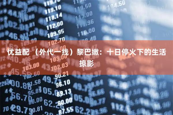 优益配 （外代一线）黎巴嫩：十日停火下的生活掠影