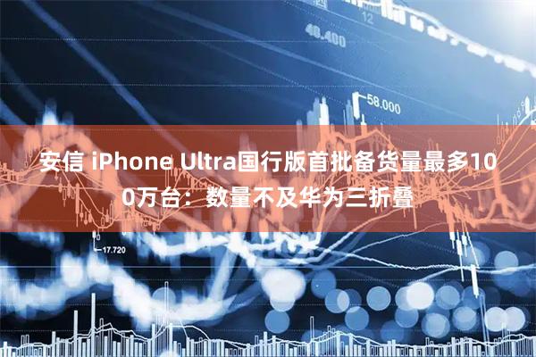 安信 iPhone Ultra国行版首批备货量最多100万台：数量不及华为三折叠