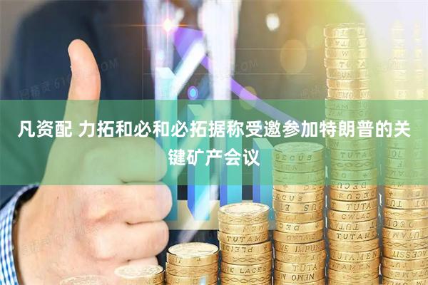 凡资配 力拓和必和必拓据称受邀参加特朗普的关键矿产会议